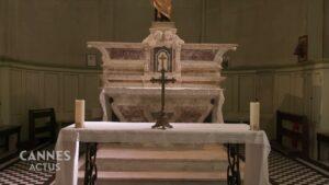 Maître-autel de la Chapelle de la Miséricorde à Cannes récemment restauré