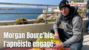 L'apnéiste Morgan Bourc'his se jette à l'eau pour nettoyer les fonds marins marseillais