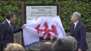 Pose d’une plaque à la mémoire du « Juste parmi les nations » Inconnu