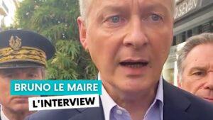 Bruno Le Maire en visite auprès des commerces pillés